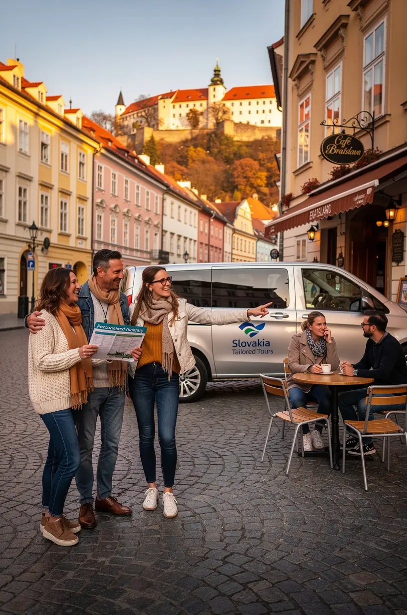Zákazník konzultuje s odborníkom na cestovanie detaily osobnej súkromnej prehliadky a výber jedinečných zážitkov na mieru.